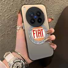 HONTINGA Vivo X300 Pro ile Uyumlu Kılıfı Silikon Kenar Sert Arka Düşüme Önleyici Basitlik Anti Düşme Kamera Korumali Fıat Desen Telefon Kılıfı Kadın ve Erkek Için Uygundur K1-1105