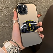 HONTINGA iPhone 13 Pro ile Uyumlu Kılıfı Silikon Kenar Sert Arka Düşüme Önleyici Basitlik Anti Düşme Kamera Korumali Bmw M4 Desen Telefon Kılıfı Kadın ve Erkek Için Uygundur K1-1116