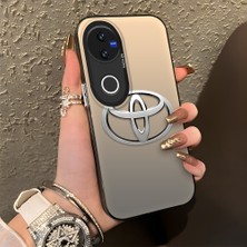 HONTINGA Vivo V50 ile Uyumlu Kılıfı Silikon Kenar Sert Arka Düşüme Önleyici Basitlik Anti Düşme Kamera Korumali Toyota Desen Telefon Kılıfı Kadın ve Erkek Için Uygundur K1-1113