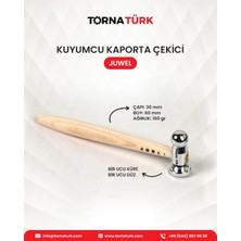 Kuyumcu Kaporta Çekici -Bir Ucu Küre - Bir Ucu Düz -  160 Gram