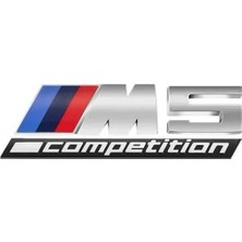 İdeal Aksesuar Bmw M5 Competition Bagaj Yazısı Gümüş Renk - Bmw M5 Competition Trunk Lettering Silver Color