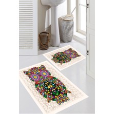 Eliana Home Dijital Baskı  2'li Banyo Paspas  Takımı RVG5-1302  100X60+60X50 cm