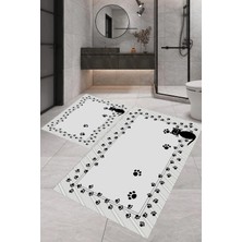 Eliana Home Dijital Baskı  2'li Banyo Paspas  Takımı RVG5-SM230  100X60+60X50 cm