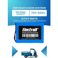 Electroll Altai E-Malta Batarya (Standart Kapasite) Lifepo4 72V 60AH Elektrikli Motosiklet Bataryası