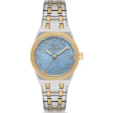 Ferro FL40146A-D3 Quartz Çelik Kordon Gri-Sarı 30 mm Kadın Kol Saati