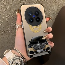 HONTINGA Vivo X200 Pro ile Uyumlu Kılıfı Silikon Kenar Sert Arka Düşüme Önleyici Basitlik Anti Düşme Kamera Korumali Maybach Desen Telefon Kılıfı Kadın ve Erkek Için Uygundur K1-1106