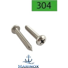 Marinox 5,5mm Paslanmaz Ysb Saç Vidası Çeşitleri DIN7981 (25 Adet )