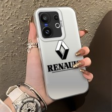 HONTINGA Vivo X200 Fe ile Uyumlu Kılıfı Silikon Kenar Sert Arka Düşüme Önleyici Basitlik Anti Düşme Kamera Korumali Renault Desen Telefon Kılıfı Kadın ve Erkek Için Uygundur K1-1104
