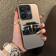 HONTINGA Vivo X200 Fe ile Uyumlu Kılıfı Silikon Kenar Sert Arka Düşüme Önleyici Basitlik Anti Düşme Kamera Korumali Bmw M4 Desen Telefon Kılıfı Kadın ve Erkek Için Uygundur K1-1116