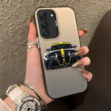 HONTINGA Samsung Galaxy S22 ile Uyumlu Kılıfı Silikon Kenar Sert Arka Düşüme Önleyici Basitlik Anti Düşme Kamera Korumali Bmw M4 Desen Telefon Kılıfı Kadın ve Erkek Için Uygundur K1-1116