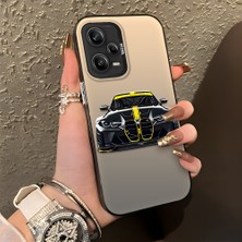HONTINGA Redmi Note 12 Pro 5g ile Uyumlu Kılıfı Silikon Kenar Sert Arka Düşüme Önleyici Basitlik Anti Düşme Kamera Korumali Bmw M4 Desen Telefon Kılıfı Kadın ve Erkek Için Uygundur K1-1116