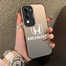 HONTINGA Vivo Y29S ile Uyumlu Kılıfı Silikon Kenar Sert Arka Düşüme Önleyici Basitlik Anti Düşme Kamera Korumali Honda Desen Telefon Kılıfı Kadın ve Erkek Için Uygundur K1-1117