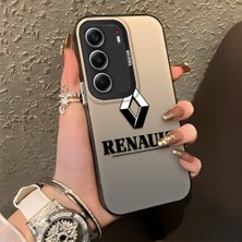 HONTINGA Tecno Camon 40 Pro 5g Cm7 ile Uyumlu Kılıfı Silikon Kenar Sert Arka Düşüme Önleyici Basitlik Anti Düşme Kamera Korumali Renault Desen Telefon Kılıfı Kadın ve Erkek Için Uygundur K1-1104
