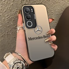 HONTINGA Vivo Y19S ile Uyumlu Kılıfı Silikon Kenar Sert Arka Düşüme Önleyici Basitlik Anti Düşme Kamera Korumali Benz Desen Telefon Kılıfı Kadın ve Erkek Için Uygundur K1-1101