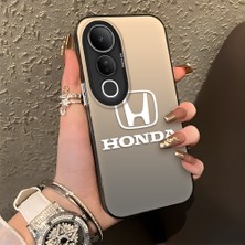 HONTINGA Vivo V50 Lite ile Uyumlu Kılıfı Silikon Kenar Sert Arka Düşüme Önleyici Basitlik Anti Düşme Kamera Korumali Honda Desen Telefon Kılıfı Kadın ve Erkek Için Uygundur K1-1117