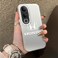 HONTINGA Vivo V50 Lite ile Uyumlu Kılıfı Silikon Kenar Sert Arka Düşüme Önleyici Basitlik Anti Düşme Kamera Korumali Honda Desen Telefon Kılıfı Kadın ve Erkek Için Uygundur K1-1117