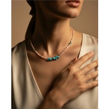 Turkuaz Mercan Doğal Taş Kolye