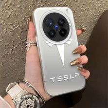 HONTINGA Vivo X200 Pro ile Uyumlu Kılıfı Silikon Kenar Sert Arka Düşüme Önleyici Basitlik Anti Düşme Kamera Korumali Tesla Desen Telefon Kılıfı Kadın ve Erkek Için Uygundur K1-1112