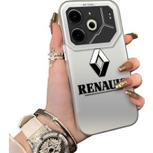 HONTINGA Tecno Pova 6 Pro 5g ile Uyumlu Kılıfı Silikon Kenar Sert Arka Düşüme Önleyici Basitlik Anti Düşme Kamera Korumali Renault Desen Telefon Kılıfı Kadın ve Erkek Için Uygundur K1-1104