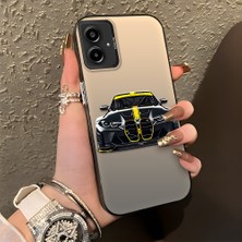 HONTINGA Samsung Galaxy A06 ile Uyumlu Kılıfı Silikon Kenar Sert Arka Düşüme Önleyici Basitlik Anti Düşme Kamera Korumali Bmw M4 Desen Telefon Kılıfı Kadın ve Erkek Için Uygundur K1-1116