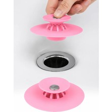 Omilife Silikon Lavabo Süzgeci Tıkaç 9 cm Saç Tutucu Gider Koruyucu Esnek Filtre Banyo Mutfak