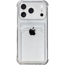 Cavora Iphone 17 Pro Max Uyumlu Kamera Korumalı Kartlıklı Köşeleri Airbag Tasarımlı Darbe Önleyici Şeffaf Silikon Kılıf
