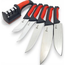 SürLaz Şef Bıçak Seti 6 Parça Mutfak Bıçağı Kaymaz Sap