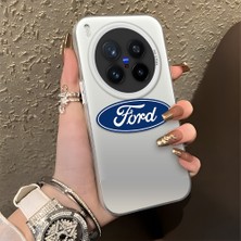 HONTINGA Vivo X300 Pro ile Uyumlu Kılıfı Silikon Kenar Sert Arka Düşüme Önleyici Basitlik Anti Düşme Kamera Korumali Ford Desen Telefon Kılıfı Kadın ve Erkek Için Uygundur K1-1100