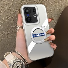 HONTINGA Vivo X200 Fe ile Uyumlu Kılıfı Silikon Kenar Sert Arka Düşüme Önleyici Basitlik Anti Düşme Kamera Korumali Volvo Desen Telefon Kılıfı Kadın ve Erkek Için Uygundur K1-1120