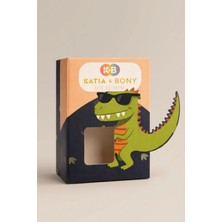 Katia & Bony 3D Dinozor Desenli Çocuk Hediye Kutusu Yeşil Kız Çocuk İçin Eğlenceli Tasarım