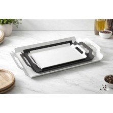 Ecostar Foldinglife 3 Lü (42X28CM,38X23CM,30X19CM)METAL Çay-Kahve-Sunum Tepsi Seti Fold-3st-Byzsyh