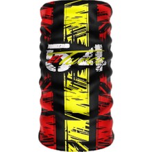 Crown Micro El Turco 54 Özel Seri Motosiklet Bandanası Kırmızı-Siyah Yarışçı Boyunluğu Buff Kask Altı Balaklava