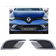 CME PARTS Renault Clio 4 Hb Gt Line 2012-2019 Uyumlu Sağ + Sol Sis Far Kapağı Gümüş Çerçeveli 2 Adet Takım 620724815R