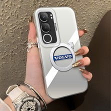 HONTINGA Vivo Y19S ile Uyumlu Kılıfı Silikon Kenar Sert Arka Düşüme Önleyici Basitlik Anti Düşme Kamera Korumali Volvo Desen Telefon Kılıfı Kadın ve Erkek Için Uygundur K1-1120