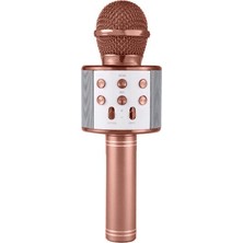 İlanib Ticaret Karaoke Mikrofonlu Hoparlör - Şarjlı -Bluetooth Rose Gold (5567)
