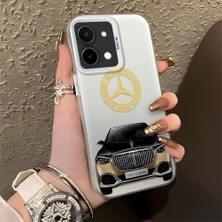 HONTINGA Vivo Y28 ile Uyumlu Kılıfı Silikon Kenar Sert Arka Düşüme Önleyici Basitlik Anti Düşme Kamera Korumali Maybach Desen Telefon Kılıfı Kadın ve Erkek Için Uygundur K1-1106