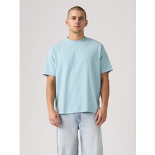 Levi's Red Tab Vıntage Erkek Mavi Bisiklet Yaka T-Shirt A0637-0180