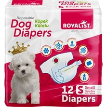 Royalist Köpek Kilot Bez Small 12 li Setli Ürün Konforlu ve Hijyenik Çözüm Küçük Irklar İçin