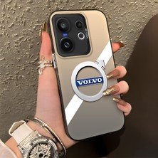 HONTINGA Vivo X200 Fe ile Uyumlu Kılıfı Silikon Kenar Sert Arka Düşüme Önleyici Basitlik Anti Düşme Kamera Korumali Volvo Desen Telefon Kılıfı Kadın ve Erkek Için Uygundur K1-1120
