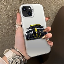 HONTINGA iPhone 14 ile Uyumlu Kılıfı Silikon Kenar Sert Arka Düşüme Önleyici Basitlik Anti Düşme Kamera Korumali Bmw M4 Desen Telefon Kılıfı Kadın ve Erkek Için Uygundur K1-1116