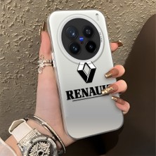 HONTINGA Vivo X200 Pro ile Uyumlu Kılıfı Silikon Kenar Sert Arka Düşüme Önleyici Basitlik Anti Düşme Kamera Korumali Renault Desen Telefon Kılıfı Kadın ve Erkek Için Uygundur K1-1104