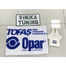Şimika Tofaş Beyaz Opar Otomobil Torpido Havlusu Göğüs Halısı ve Vites Poları 1.kalite