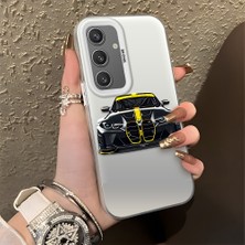 HONTINGA Samsung Galaxy S24 ile Uyumlu Kılıfı Silikon Kenar Sert Arka Düşüme Önleyici Basitlik Anti Düşme Kamera Korumali Bmw M4 Desen Telefon Kılıfı Kadın ve Erkek Için Uygundur K1-1116