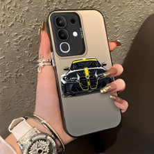 HONTINGA Vivo Y29 ile Uyumlu Kılıfı Silikon Kenar Sert Arka Düşüme Önleyici Basitlik Anti Düşme Kamera Korumali Bmw M4 Desen Telefon Kılıfı Kadın ve Erkek Için Uygundur K1-1116