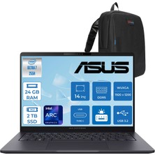Asus Expertbook B3 (B3405CCA) Intel® Core™ Ultra 7 255H 24GB Ddr5 2tb SSD Intel® Arc™ Grafik 14"wuxga (1920 x 1200)400 Nit,srgb: %100 Freedos Taşınabilir Bilgisayar U7255H321TB1DF09+ZETTAÇANTA