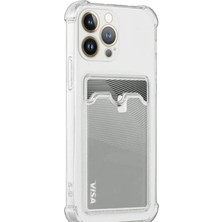 Cavora Iphone 16 Pro Max Uyumlu Kamera Korumalı Kartlıklı Köşeleri Airbag Tasarımlı Darbe Önleyici Şeffaf Silikon Kılıf