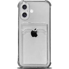 Cavora Iphone 17 Uyumlu Kamera Korumalı Kartlıklı Köşeleri Airbag Tasarımlı Darbe Önleyici Şeffaf Silikon Kılıf