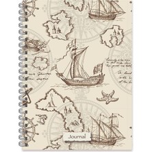 Keskin Color Keskin 16,5*22,5 Kareli Spiralli Sert Kapak Journal Defter - No:01