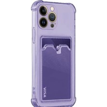 Cavora Iphone 16 Pro Max Uyumlu Kamera Korumalı Kartlıklı Köşeleri Airbag Tasarımlı Darbe Önleyici Şeffaf Silikon Kılıf