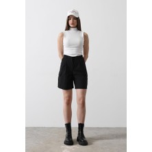 Amorluxe Cargo Cepli Şort - Siyah